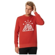Poler Mountains Mens Crew Red Poler Mountains Mens Crew Red