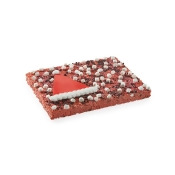 Party-Sized Peppermint Bark Rice Crispy Bar Cake with Santa Hat Party-Sized Peppermint Bark Rice Crispy Bar Cake with Santa Hat