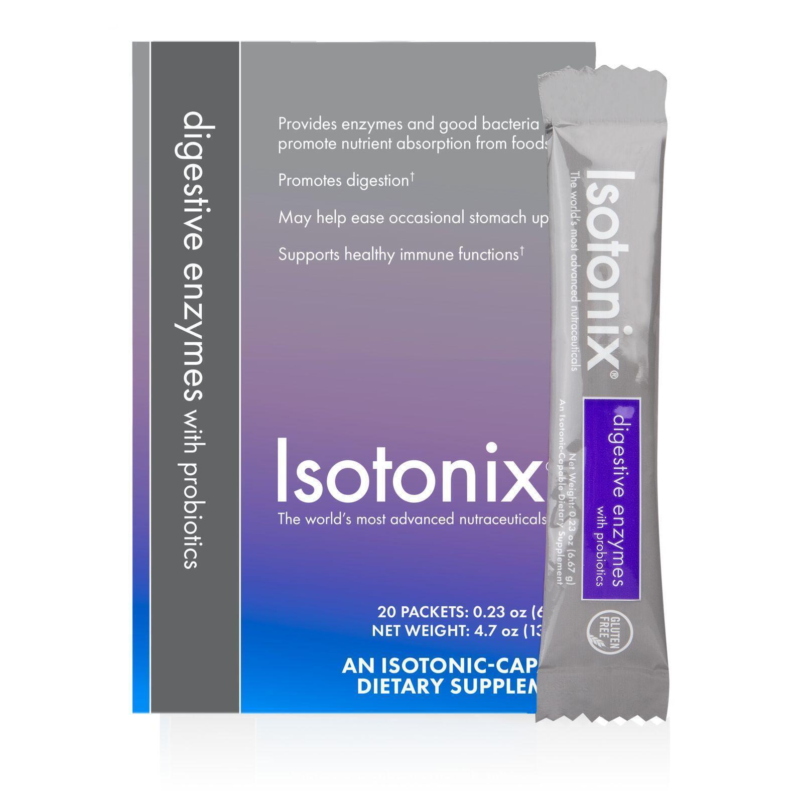 Isotonix Digestive Enzymes with Probiotics (Packets),Top 20 Customer Favorite, Product Tested NO Detectable GMO, Vegan