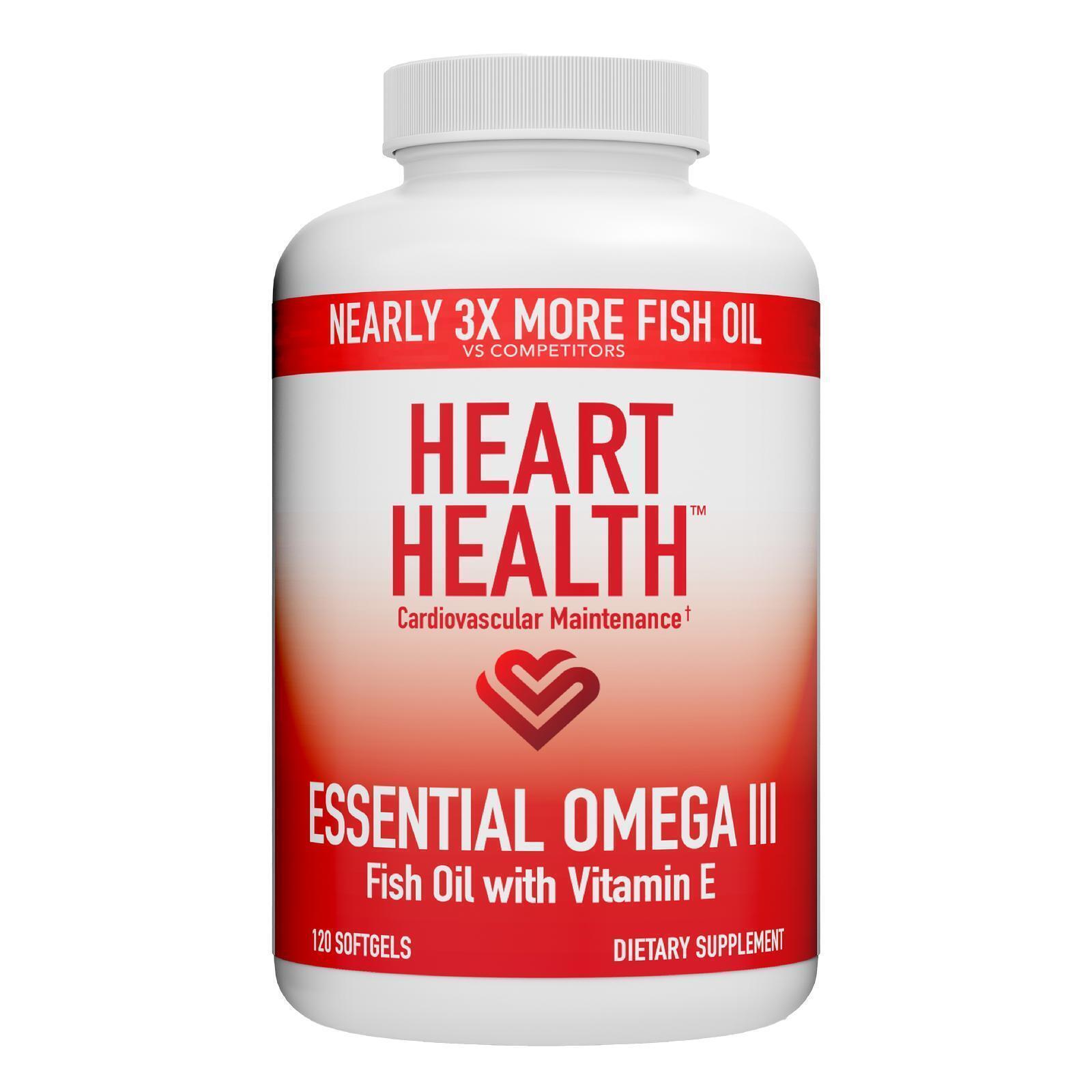 Heart Health™ Essential Omega III Fish Oil with Vitamin E