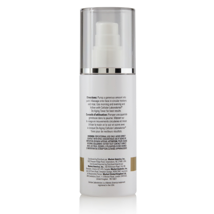 Cellular Laboratories De-Aging Facial Cleanser Product Label. See Product Label Details section further below.