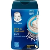 Gerber® 8 oz. Single Grain Rice Cereal With DHA & Probiotic Gerber® 8 oz. Single Grain Rice Cereal With DHA & Probiotic