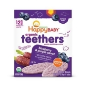 Happy Baby™ Gentle Teethers 12-Packs of 2 Blueberry & Purple Carrot Organic Teething Wafers Happy Baby™ Gentle Teethers 12-Packs of 2 Blueberry & Purple Carrot Organic Teething Wafers