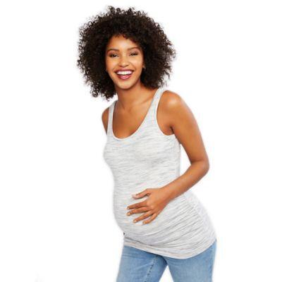 ruched maternity tank top