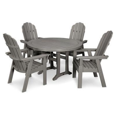 POLYWOOD Vineyard Curveback Adirondack 5-Piece Nautical 