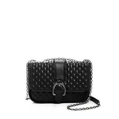 Longchamp E Matelasse Small Leather Shoulder Bag