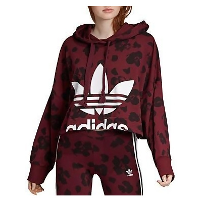 Adidas Floral Cropped Hooded Sweatshirt 