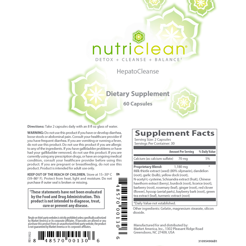 NutriClean&#174; HepatoCleanse (Liver Support Formula) alternate image