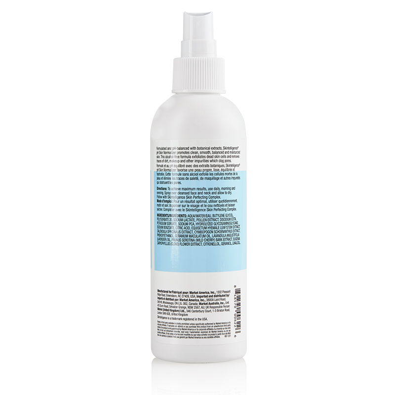 Skintelligence pH Skin Normalizer product label. See Image Details section below for further information.