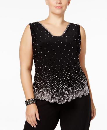 macys womens black tops