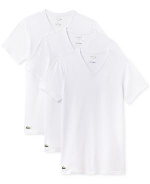 lacoste men's 3 pack cotton undershirts