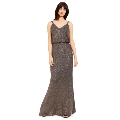calvin klein metallic gown