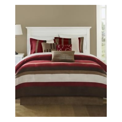 Madison Park Boulder Stripe 7 Pc Faux Suede California King