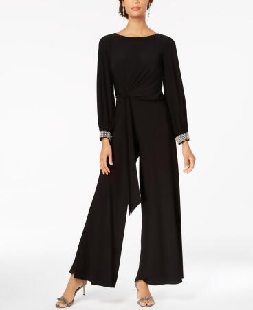 msk off the shoulder overlay jumpsuit