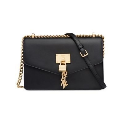 dkny elissa leather chain strap shoulder bag