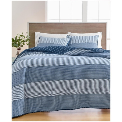 Martha Stewart Collection Nautical Stripe Full Queen Quilt