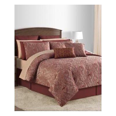 Closeout Malia 20 Pc Burgundy Queen Comforter Set Bedding From
