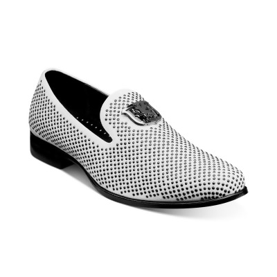 Stacy Adams Swagger Studded Fabric Slip-On Shoes Men&#39;s Shoes from Macy&#39;s at SHOP.COM