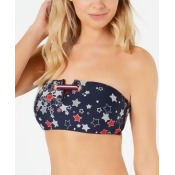 Tommy Hilfiger Star Power Bandeau Bikini Top Women's Swimsuit Tommy Hilfiger Star Power Bandeau Bikini Top Women's Swimsuit