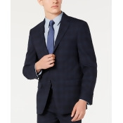calvin klein navy solid slim x fit suit