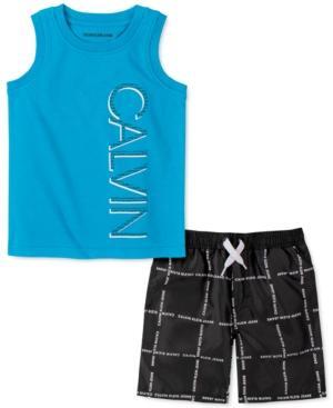 calvin klein set shorts and top