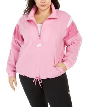 plus size nike half zip