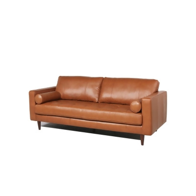 Leather Sofa In Com Home, Kaleb 84 Tufted Leather Sofa