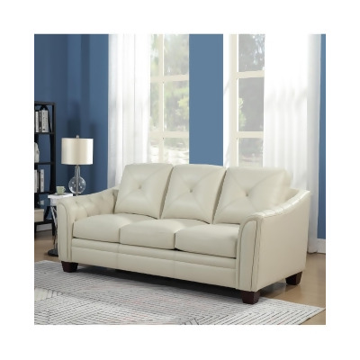 Leather Sofa In Com Home Leather Sofa In Com Home, Kaleb 84 Tufted Leather Sofa