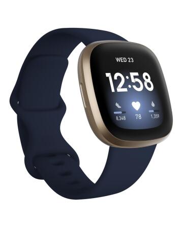 fitbit versa blue leather band