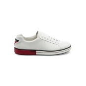 prada vitello plume leather sneakers