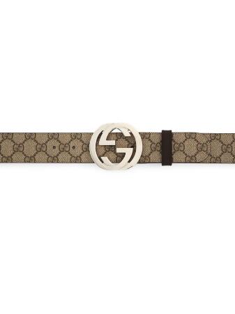 Gucci Men&#39;s Signature Canvas Belt - Tan - Size 95 (38) from Saks Fifth Avenue at SHOP.COM