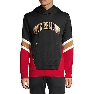 true religion hoodie black and red