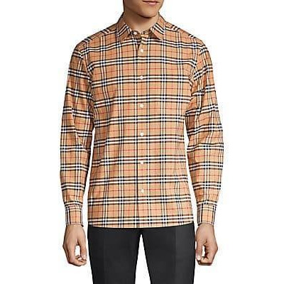 burberry check button down shirt