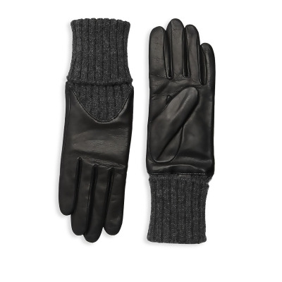 womens black knit gloves