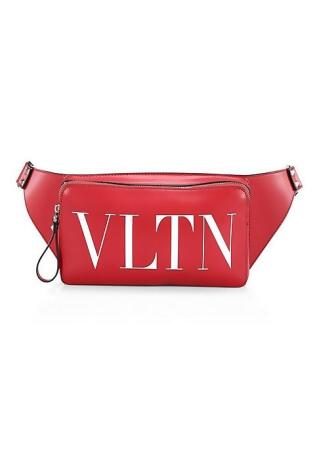 Valentino Men&#39;s Valentino Garavani Logo Leather Belt Bag - Rosso Bianco from Saks Fifth Avenue ...