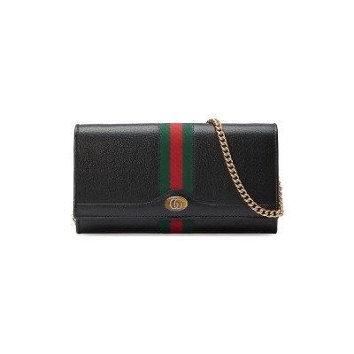 Gucci Women&#39;s Ophidia Leather Chain Wallet - Black from Saks Fifth Avenue at SHOP.COM
