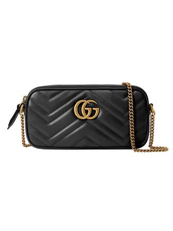 Gucci Women&#39;s GG Marmont Matelassé Mini Bag - Black from Saks Fifth Avenue at SHOP.COM