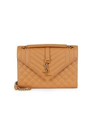 Yves Saint Laurent Women&#39;s Envelope Monogram Matelassé Leather Shoulder Bag - Sand from Saks ...