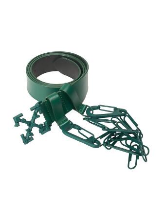 Off-White Men&#39;s Leather Paperclip Chain Belt - Dark Green from Saks Fifth Avenue at SHOP.COM