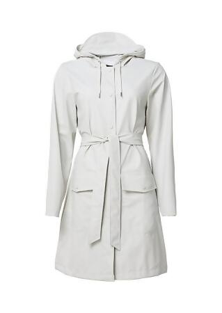 Rains Women&#39;s Utility Belted Coat - Off White - Size Large/XL from Saks Fifth Avenue at SHOP.COM