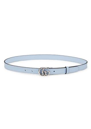 Gucci Women&#39;s Leather Belt With Double G Buckle - Porcelain Blue - Size 90 (Medium) from Saks ...