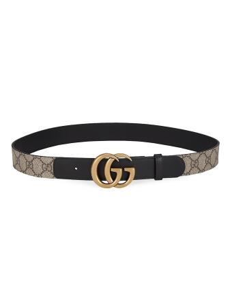 Gucci Women&#39;s GG Belt With Double G Buckle - Ebony Nero - Size 80 (Small) from Saks Fifth Avenue ...