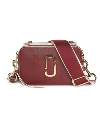 The Marc Jacobs Women&#39;s Large The Sure Shot Coated Leather Camera Bag - Cabernet from Saks Fifth ...