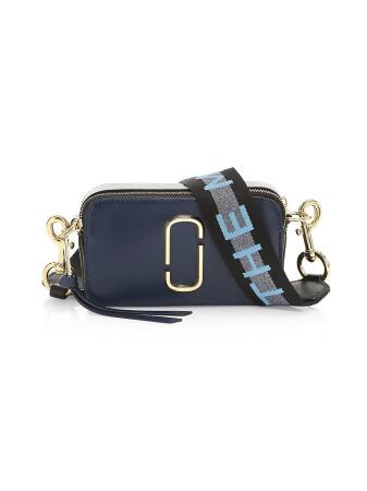 The Marc Jacobs Women&#39;s The Snapshot Leather Camera Bag - New Blue from Saks Fifth Avenue at ...
