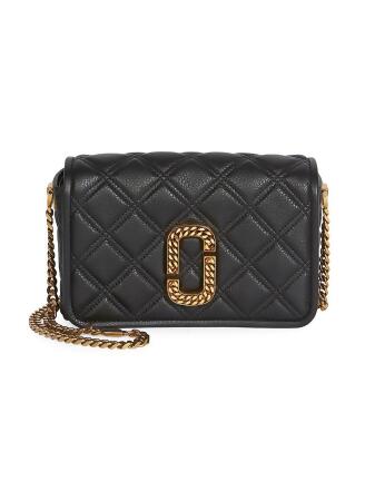 The Marc Jacobs Women&#39;s The Status Naomi Leather Crossbody Bag - Black from Saks Fifth Avenue at ...