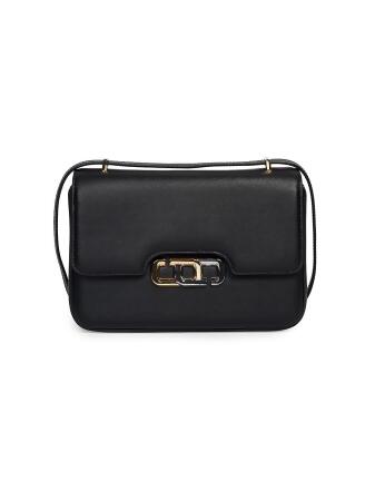 The Marc Jacobs Women&#39;s The J Link Leather Shoulder Bag - Black from Saks Fifth Avenue at SHOP.COM