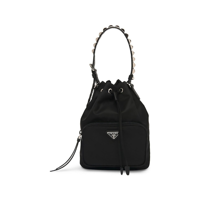 prada black bucket bag