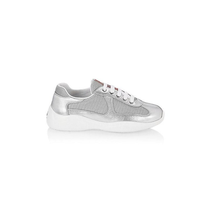 Leather Chunky Sneakers - Argento 