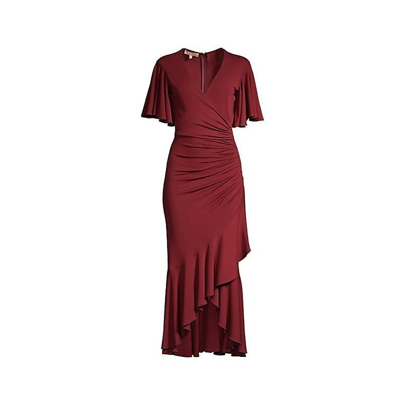 michael kors burgundy dress