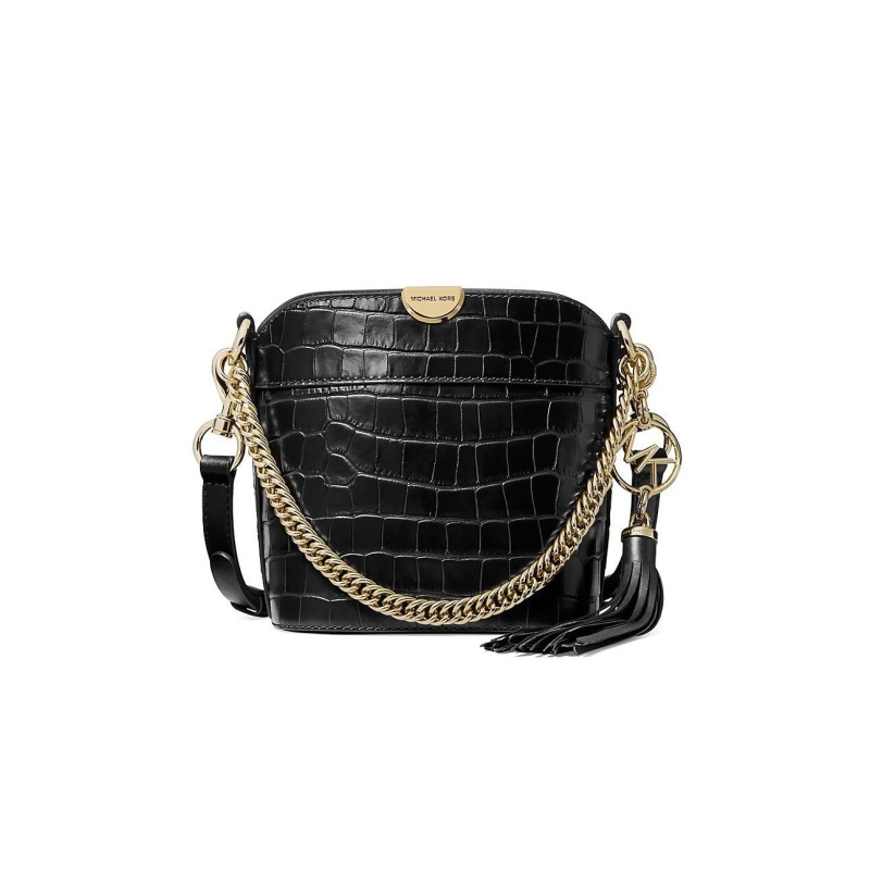 black michael kors bucket bag